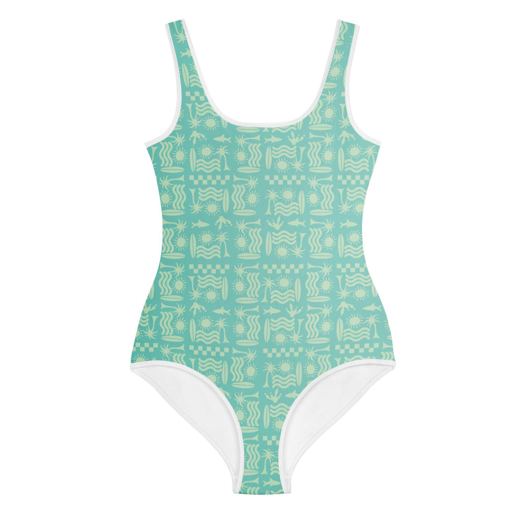 Surfer Print Youth Swimsuit