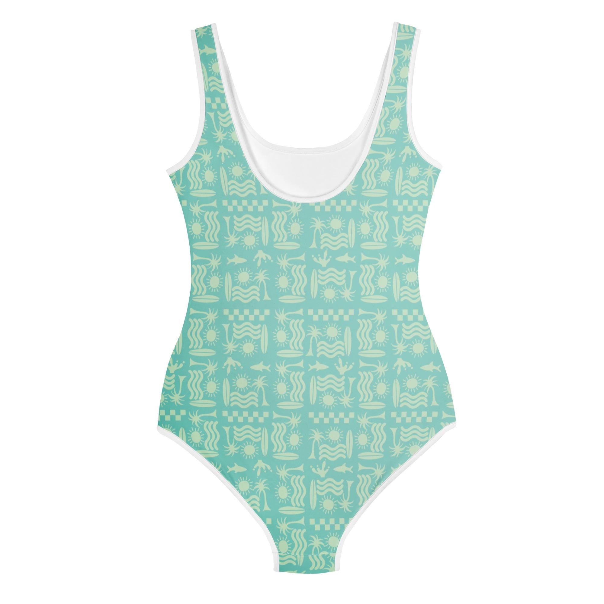 Surfer Print Youth Swimsuit