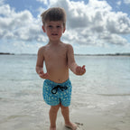 Surfer Print Toddler Swim Trunks
